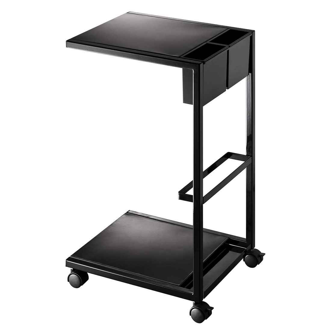 サイドテーブル キャスター おしゃれ 収納 テーブル tower 7155 7156 タワー 山崎実業 シンプル ワゴン 机 ミニテーブル ナイトテーブル ベッドサイド ソファサイド インテリア ブラック ホワイト 黒 白 キャスター付き 収納 ラック マガジンラック 小物入れ