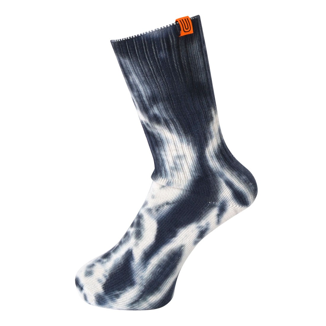 タイダイ柄 ソックス UNIVERSAL OVERALL ユニバーサルオーバーオール タイダイ 靴下 メンズ レディース 23-25cm 25-27cm クルー丈 靴下 クルーソックス おしゃれ　ブランド タイダイ染 オレンジ イエロー グリーン 黒 プレゼント クルー丈ソックス 綿混 コットン