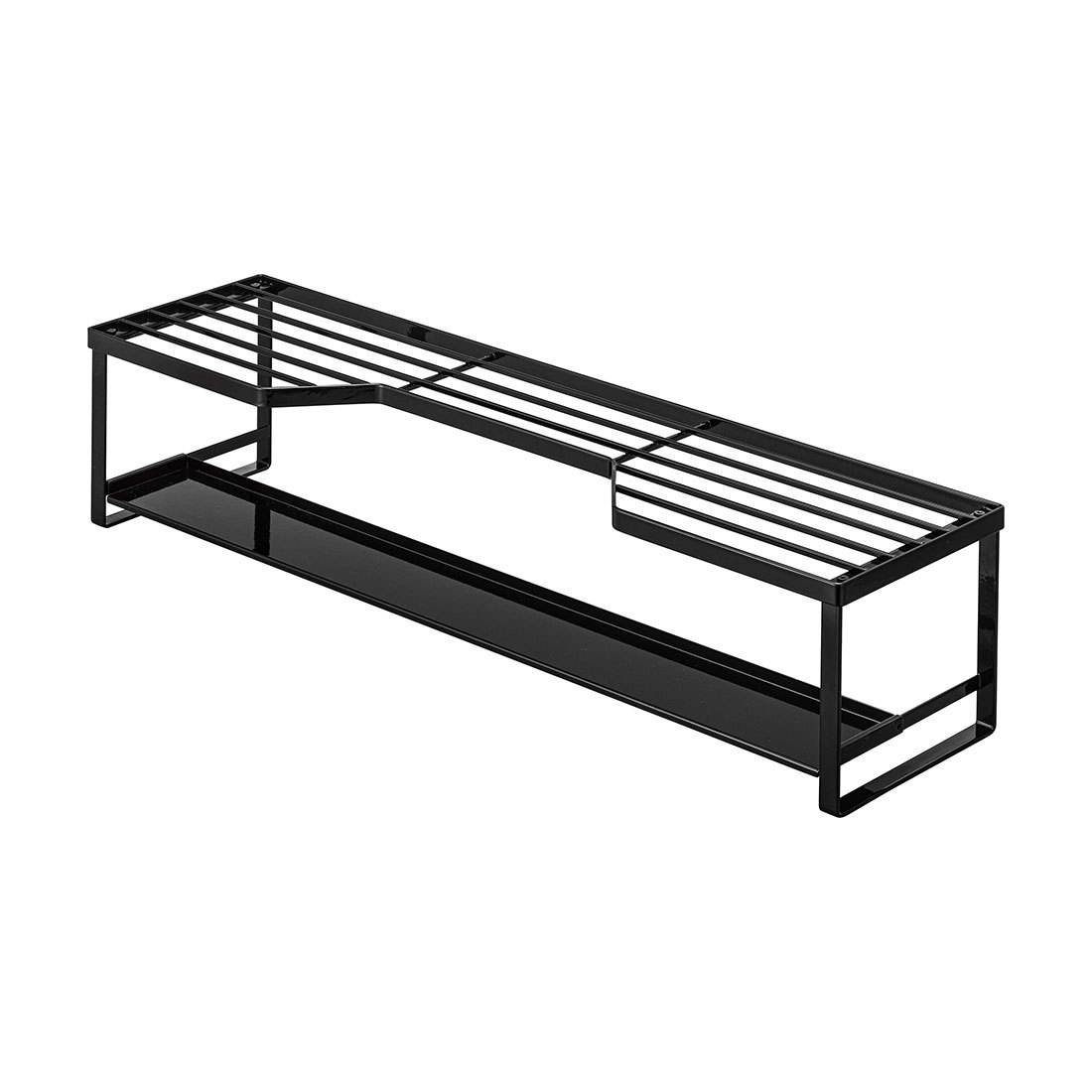 排気口カバー タワー コンロ奥ラック 排気口カバー付 60cmコンロ用 山崎実業 tower IHカバー コンロカバー 汚れ防止 油汚れ 65.5cm以内 棚付き 整理 収納 シンプル おしゃれ スタイリッシュ 調味料ラック キッチン グッズ 棚 ラック ブラック ホワイト 5268 5269