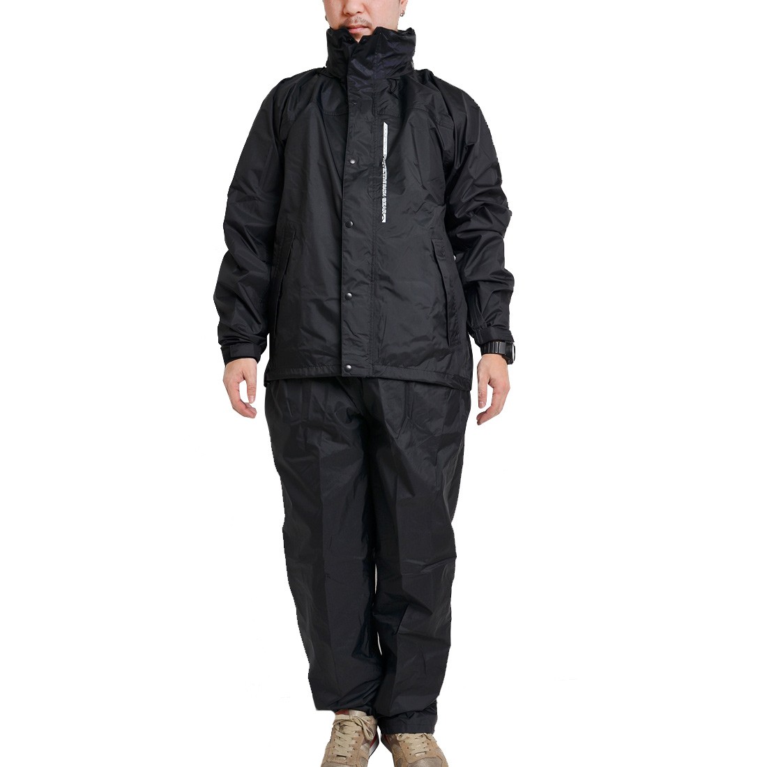 レインウェア 上下 メンズ レディース 自転車 蒸れにくい 透湿レインスーツ レインコート 上下セット セット カッパ 作業着 雨具 合羽 日本素材 さらさら 裏メッシュ breathatec 高機能素材 イベント 通勤 通学 上下組 7740 リフレクター フード カジメイク