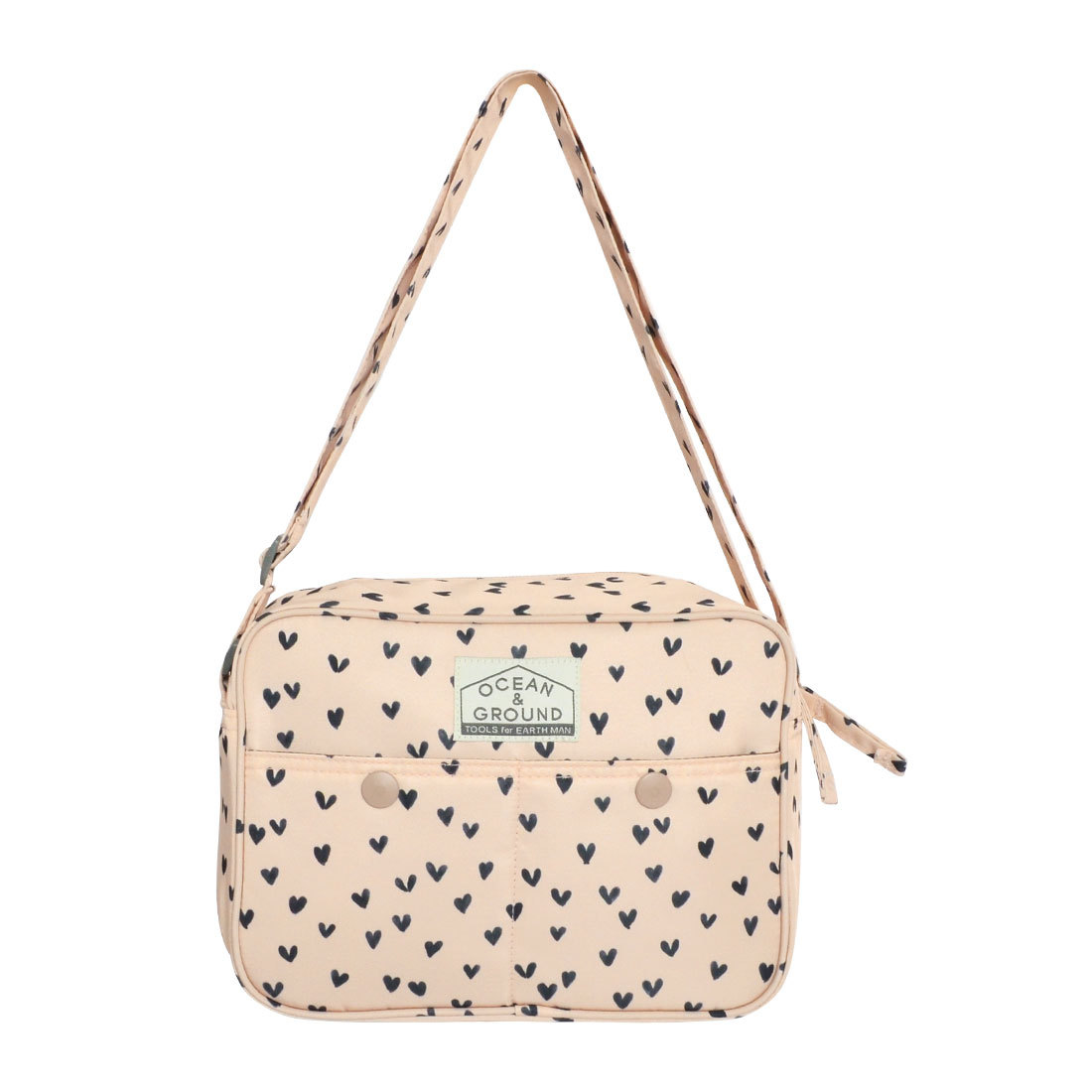 キッズ ショルダーバッグ OCEAN＆GROUND オーシャンアンドグラウンド 1215010 通園バッグ 斜めがけ お弁当 ベージュ 男の子 女の子 ガーリー こども おしゃれ かわいい 鞄 習い事 塾 小学生 幼稚園 子供 通園 通学 新入学 新入園 新学期 保育園バッグ 幼稚園バッグ