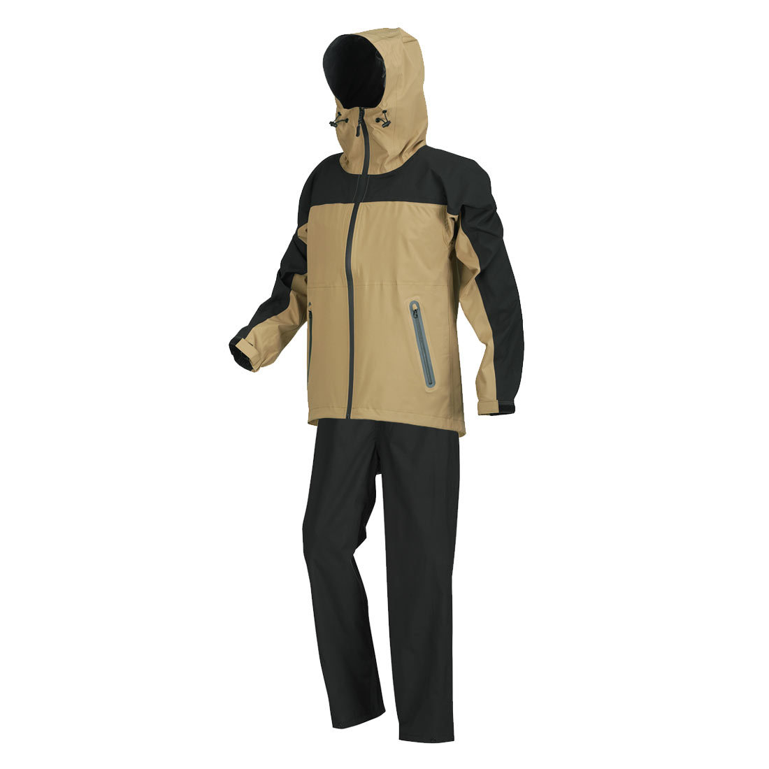 レインコート 上下 ストレッチ カジメイク レインウェア カッパ メンズ レディース レインスーツ 上下セット 凄ラク 防水 伸縮 S M L LL XL 3L 4L 大きいサイズ 7572 通勤 通学 雨合羽 カッパ 蒸れにくい 透湿 耐水圧10000mm リフレクター フード 雨具 黒 紺