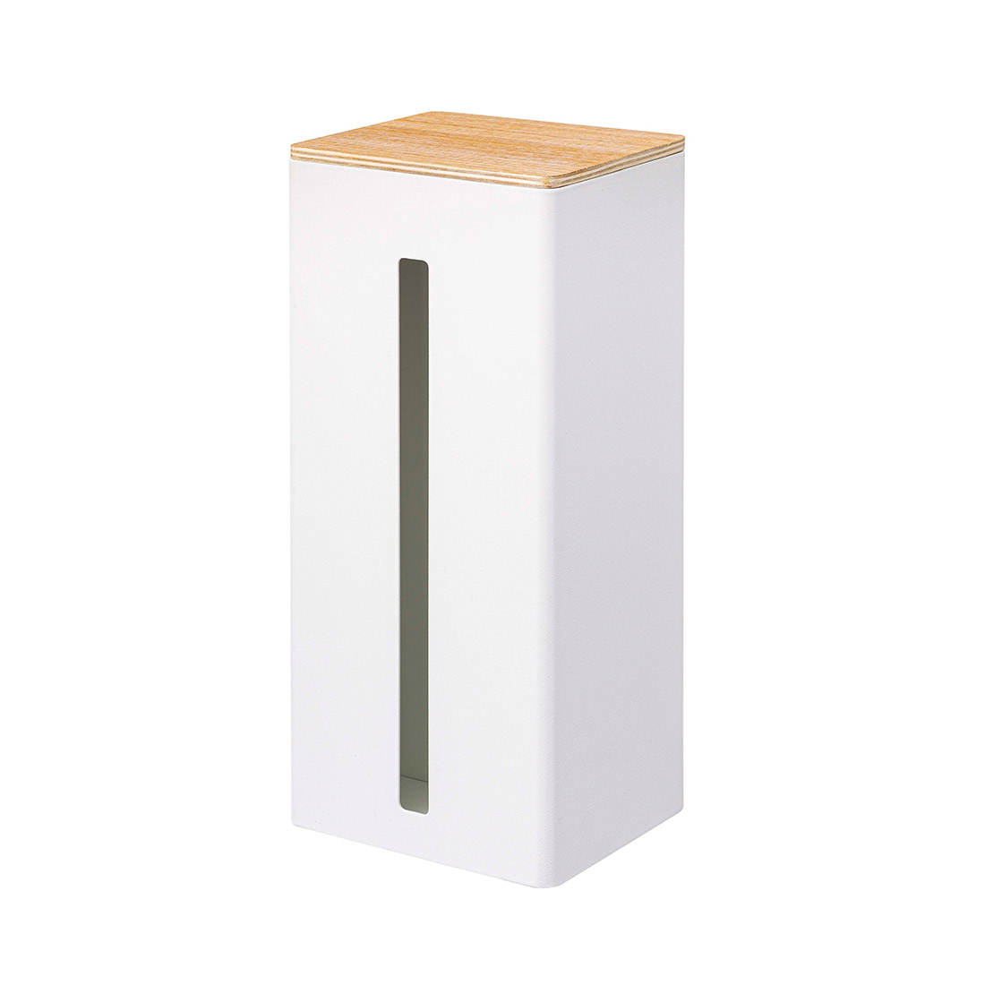 両面ティッシュケース 縦型 山崎実業 RIN リン 立つ ティッシュカバー ボックスティッシュケース キッチン ポリ袋 ペーパータオル キッチンタオル 収納 ケース カバー おしゃれ インテリア 生活感 白 ホワイト 黒 ブラック リビング キッチン 洗面 厚型 北欧 5635 5636
