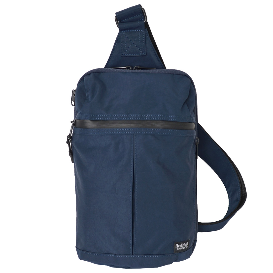 ボディバッグ メンズ 撥水 Healthknit ヘルスニット HKB1173 レディース ワンショルダーバッグ 斜めがけ おしゃれ かっこいい ポケットいっぱい 11ポケット ポケットたくさん ナイロン 多機能 多収納 大容量 軽量 軽い 高校生 中学生 シンプル 無地 黒 3L 防災