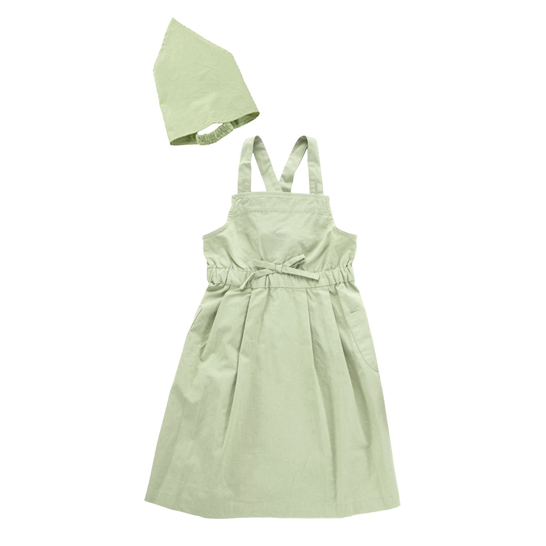 キッズ エプロン おしゃれ 女の子 子供 プリンセス 三角巾 セット フリル かわいい 子供用 OCEAN＆GROUND オーシャンアンドグラウンド 1228001 入園 入学 バッククロス 100 110 120 130 140 150 160 ジュニア ラベンダー ピンク ミント ベージュ 小学生 中学生 調理実習