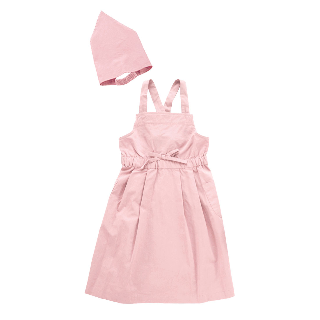 キッズ エプロン おしゃれ 女の子 子供 プリンセス 三角巾 セット フリル かわいい 子供用 OCEAN＆GROUND オーシャンアンドグラウンド 1228001 入園 入学 バッククロス 100 110 120 130 140 150 160 ジュニア ラベンダー ピンク ミント ベージュ 小学生 中学生 調理実習