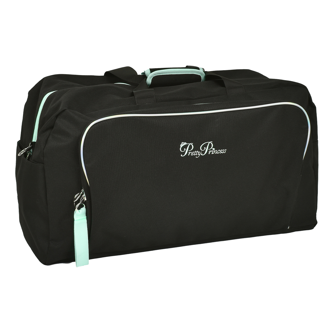 ボストンバッグ pretty princess プリティプリンセス 旅行 バッグ 軽量 大容量 修学旅行 小学生 中学生 女の子 キッズ 子供 中学年 高学年 ダッフルバッグ 2泊 3泊 45L 部活 合宿 林間学校 2way ショルダーバッグ 通学 黒 ブラック おしゃれ かわいい 斜めがけ 肩掛け 防災