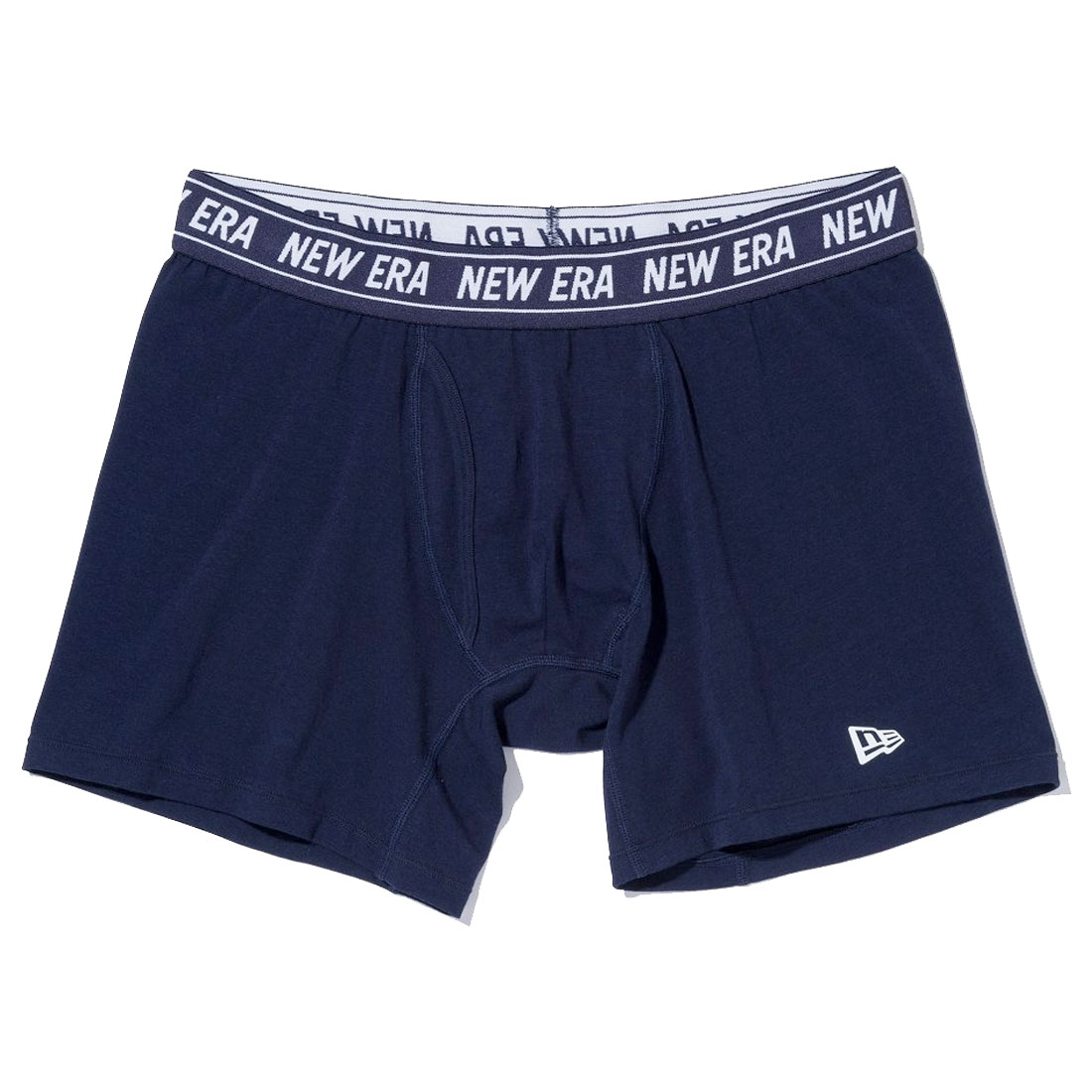 ボクサーパンツ ロング ニューエラ NEWERA ロング ボクサーパンツ ブランド メンズ かっこいい 1枚組 ローライズ 下着 おしゃれ 大きいサイズ 綿 前開き 紳士下着 S M L XL プレゼント ギフト 黒 紺 グレー ストリートブランド ニューエラ 下着 シンプル ロゴ