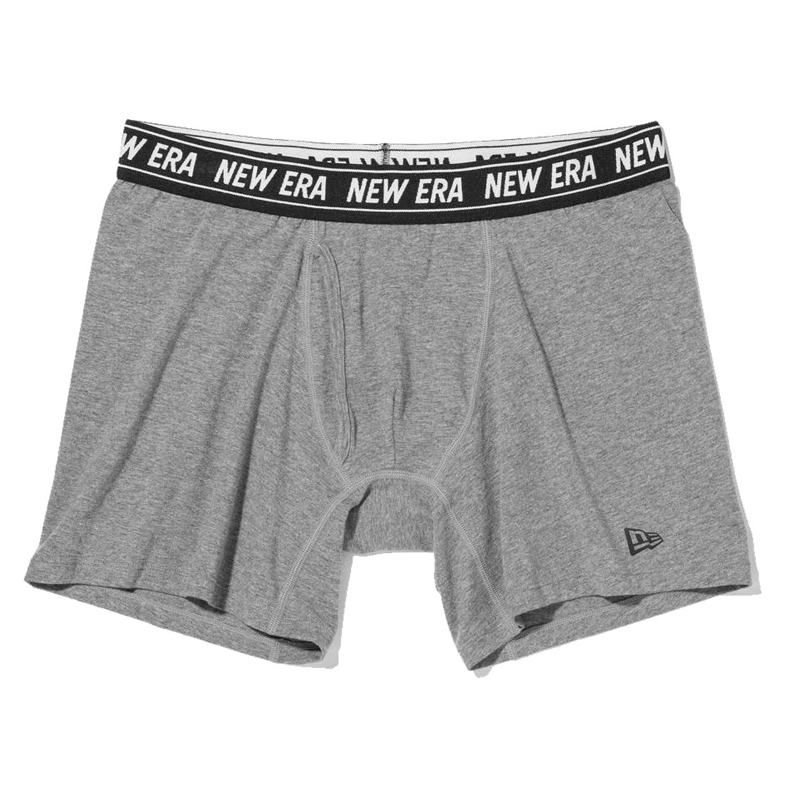 ボクサーパンツ ロング ニューエラ NEWERA ロング ボクサーパンツ ブランド メンズ かっこいい 1枚組 ローライズ 下着 おしゃれ 大きいサイズ 綿 前開き 紳士下着 S M L XL プレゼント ギフト 黒 紺 グレー ストリートブランド ニューエラ 下着 シンプル ロゴ