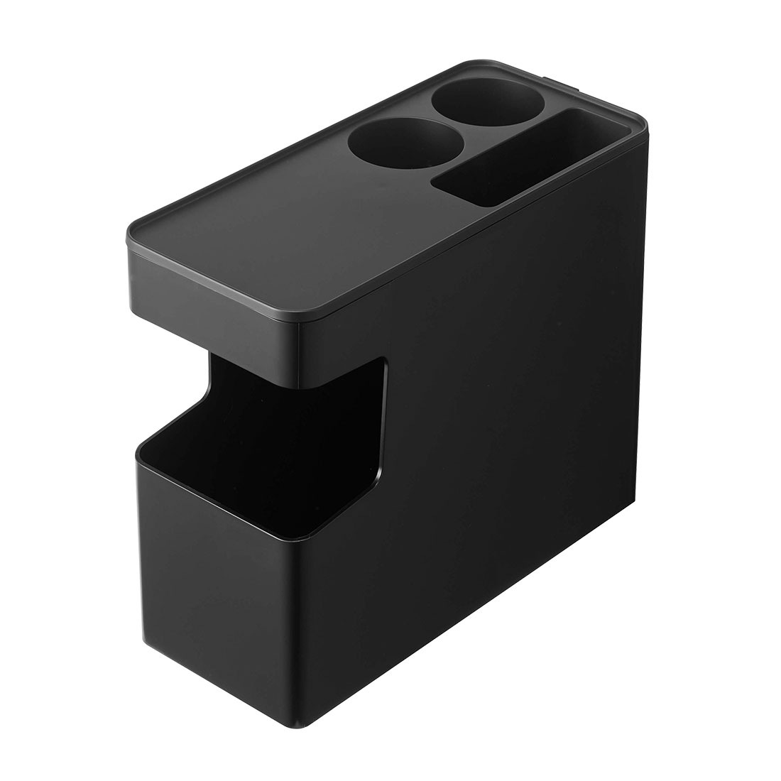 車載用コンソールゴミ箱 タワー 山崎実業 6135 6136 tower ダストボックス ごみ箱 サイドテーブル コンパクト スライド蓋 ドリンクホルダー スマホ置き 運転席横 助手席横 車内 ミニテーブル ペットボトル お菓子置き 固定 ファミリー キッズ 自宅用 リビング 収