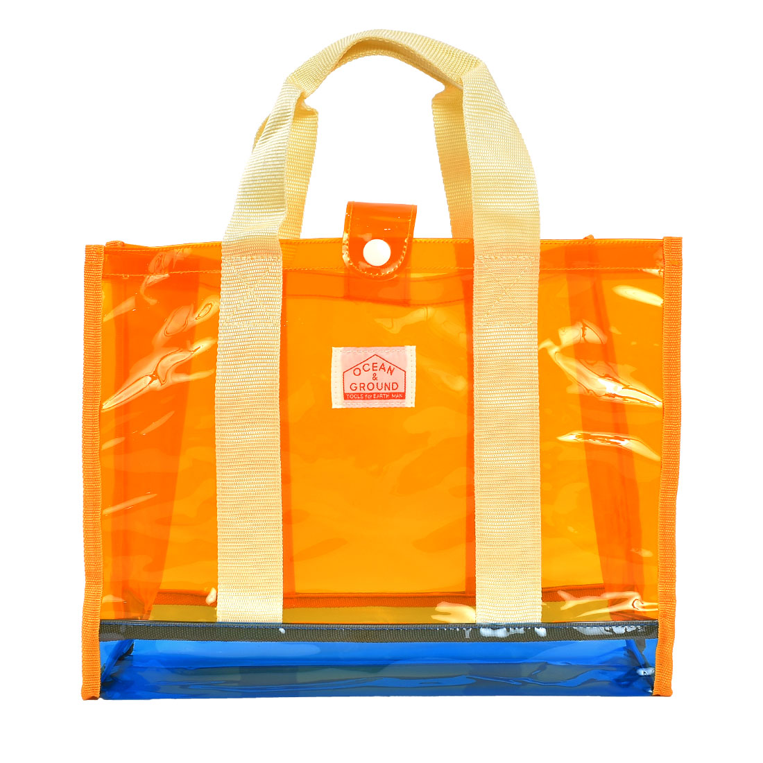 プールバッグ キッズ 女の子 小学生 男の子 子供 ocean&ground オーシャンアンドグラウンド ビーチバッグ トートバッグ 水泳バッグ スイムバッグ スイミングバッグ ビニールバッグ クリアバッグ 透明 防水 おしゃれ かわいい 無地 中学生 小学校 水泳