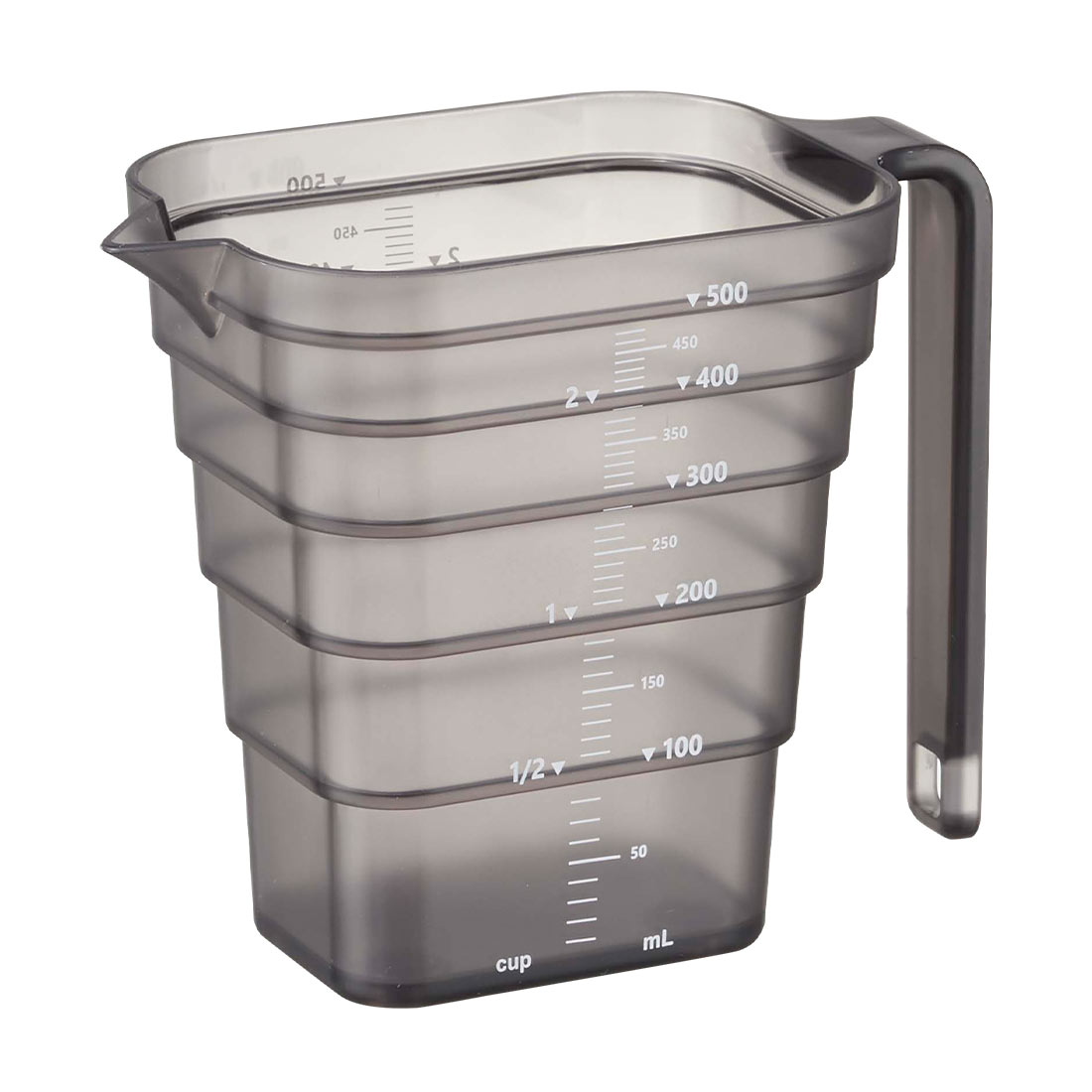 マグネット段々計量カップ 500mL タワー 山崎実業 6921 6922 tower 磁石 計量コップ 浮かせる収納 壁面収納 キッチン 台所 メジャーカップ 食洗機対応 持ち手 メモリ付き 計り 段々 シンプル おしゃれ 料理 調理 耐熱 耐冷 調理器具 ホワイト ブラック クリア 衛生的 便利