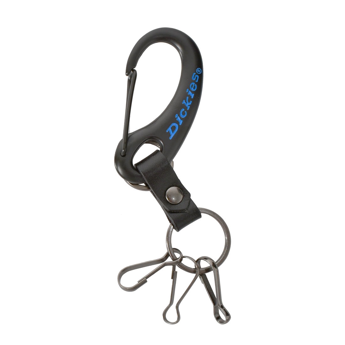 カラビナ キーホルダー dickies ディッキーズ おしゃれ ブランド キーリング キーフック 小物 鍵 ブラック 黒 シルバー レザー 革 メンズ レディース メタル 雑貨 キー 誕生日 ギフト プレゼント おしゃれ かっこいい ホワイトデー 通学 男子 女子 父の日 母の日 男女兼用