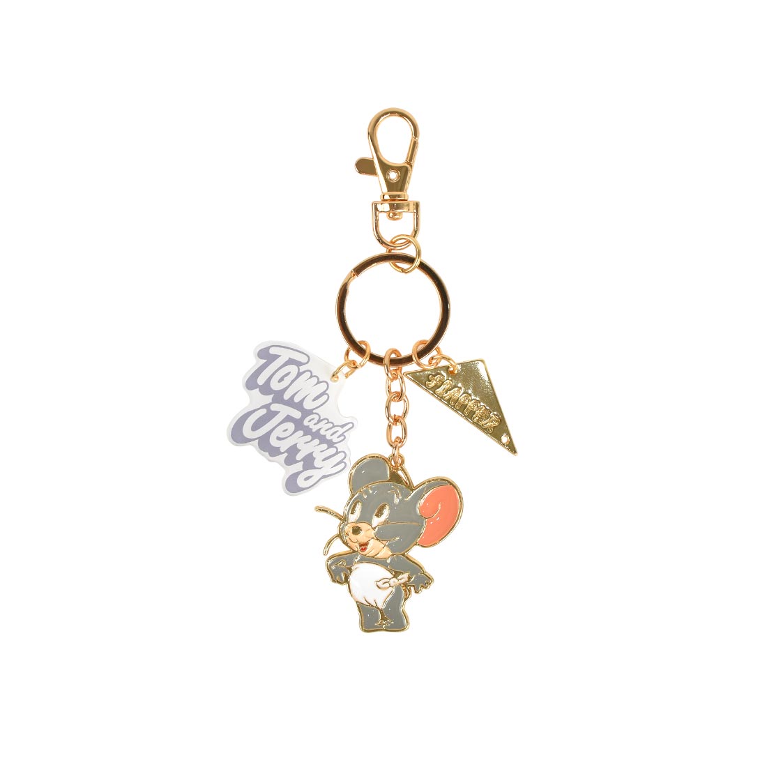 トムとジェリー キーホルダー キャラクター グッズ レディース バッグチャーム キーチャーム 車 鍵 紛失防止 なくさない ストラップ バッグ リュック かわいい おしゃれ トム ジェリー タフィー トムジェリー 雑貨 大人 子供 ゴールド お揃い 友達 誕生日 ギフト プレゼント