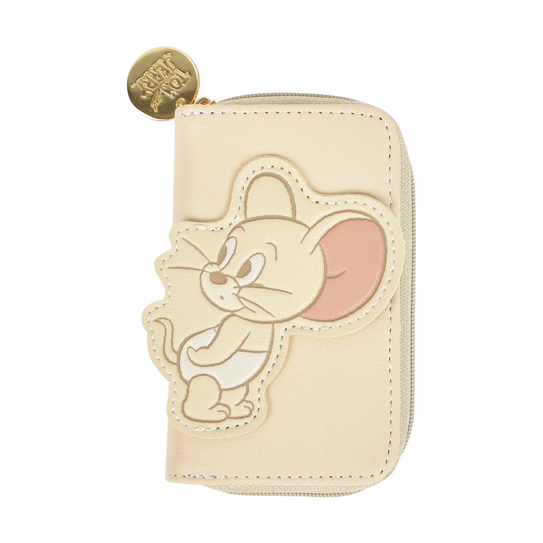 キーケース レディース 可愛い トムとジェリー キッズ 小銭入れ 一体型 コインケース カード 鍵入れ カードケース コンパクト 大人かわいい おしゃれ アイボリー ピンク グレー イエロー シンプル 通勤 通学 女性 高校生 中学生 小学生 子供 キャラクター トムジェリ グッズ