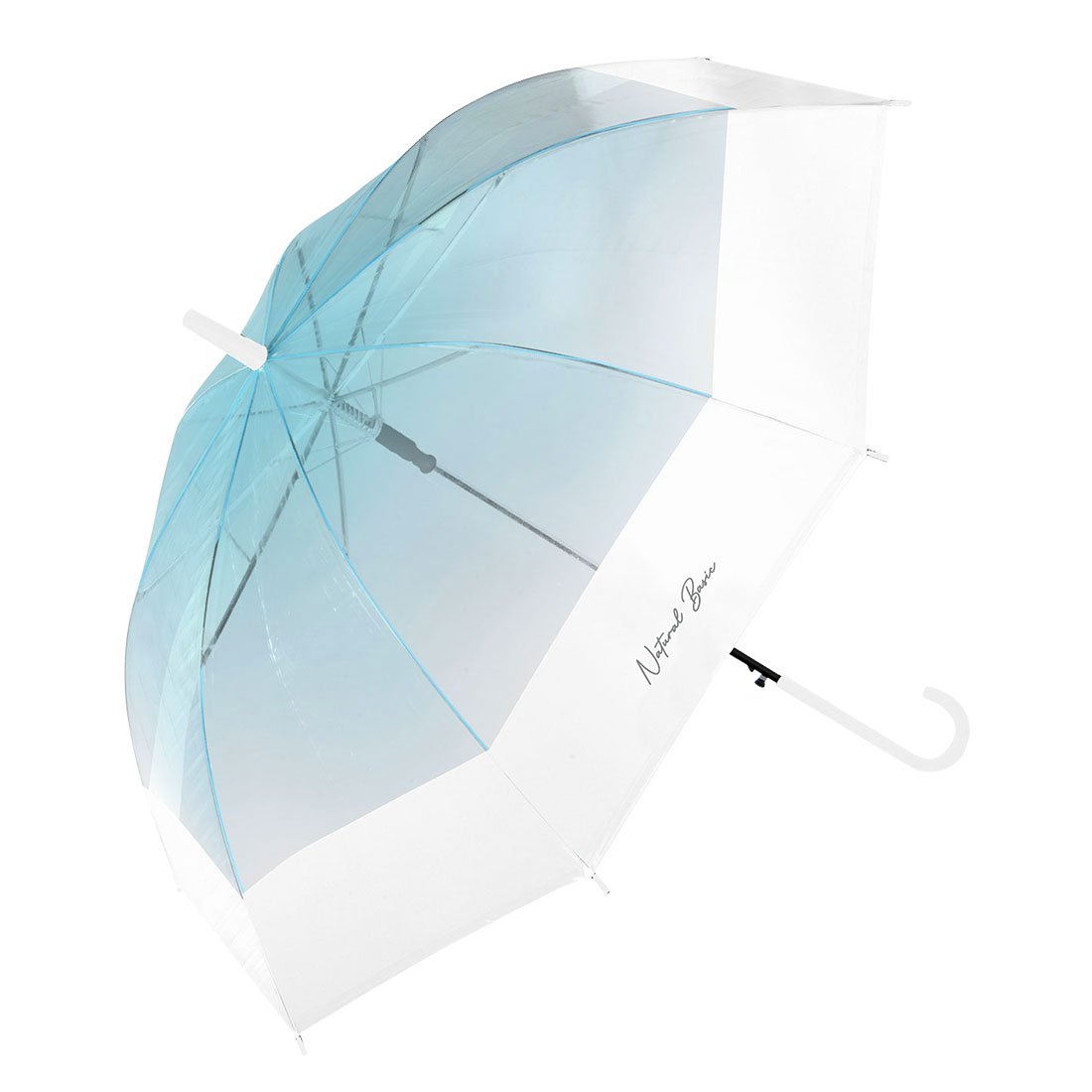 傘 レディース かわいい ビニール傘 グラデーション 長傘 雨傘 おしゃれ 透明 クリア かさ 女性 シンプル ジャンプ式 60cm センチ ブラック ブルー ブラウン オレンジ ピンク パープル ラベンダー 新学期 高校生 中学生 ガールズ 通勤 通学 大人 パステル グラスファイバー