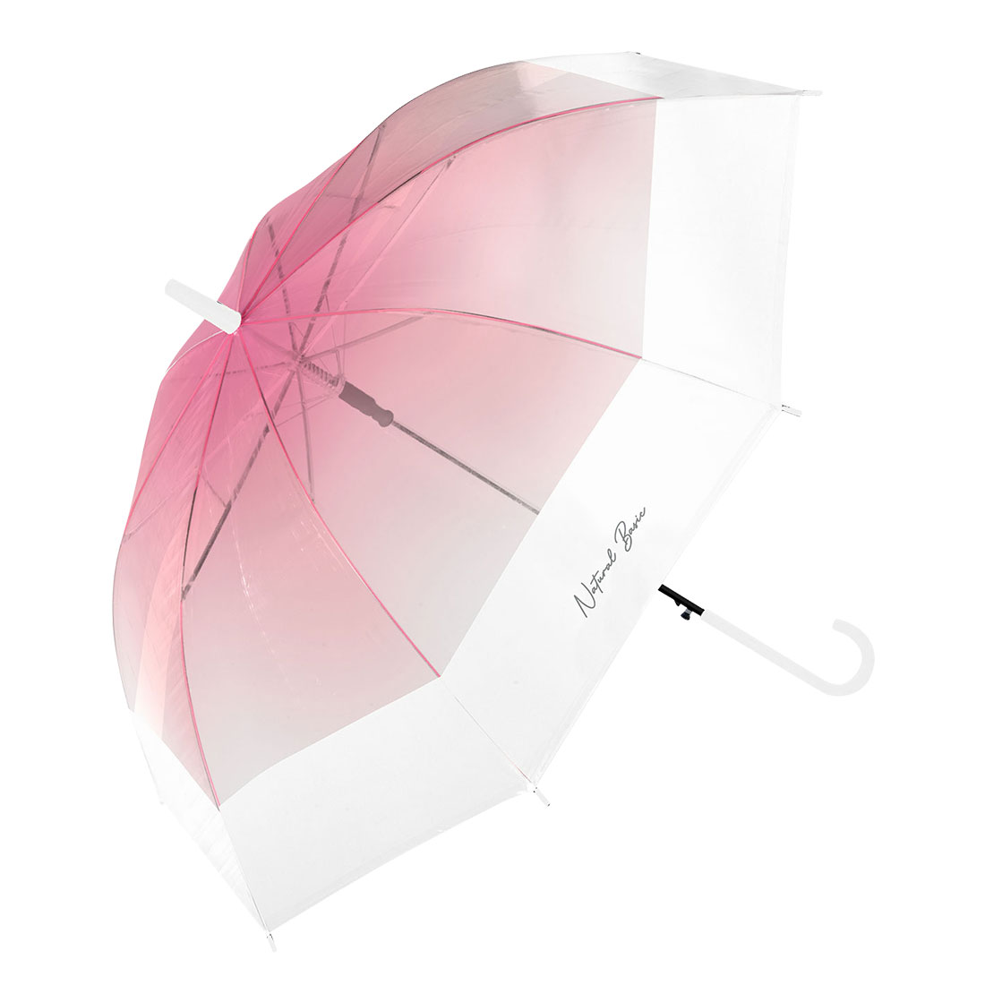 傘 レディース かわいい ビニール傘 グラデーション 長傘 雨傘 おしゃれ 透明 クリア かさ 女性 シンプル ジャンプ式 60cm センチ ブラック ブルー ブラウン オレンジ ピンク パープル ラベンダー 新学期 高校生 中学生 ガールズ 通勤 通学 大人 パステル グラスファイバー