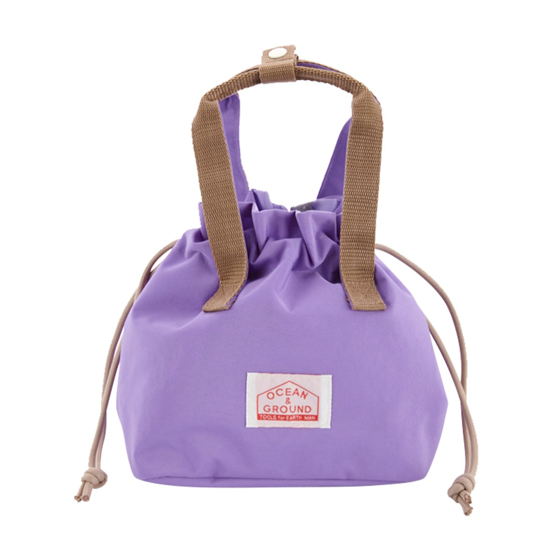 ランチバッグ 保冷 おしゃれ ランチ巾着 子供 お弁当袋 大人 高校生 マチ ランチ 巾着袋 幼稚園 小学生 通園 通学 新入学 準備 お弁当箱入れ 弁当 袋 オーシャンアンドグラウンド Ocean＆Ground GOODAY 保温 中学生 シンプル 北欧 無地 ロゴ キッズ ジュニア 1325903 遠足