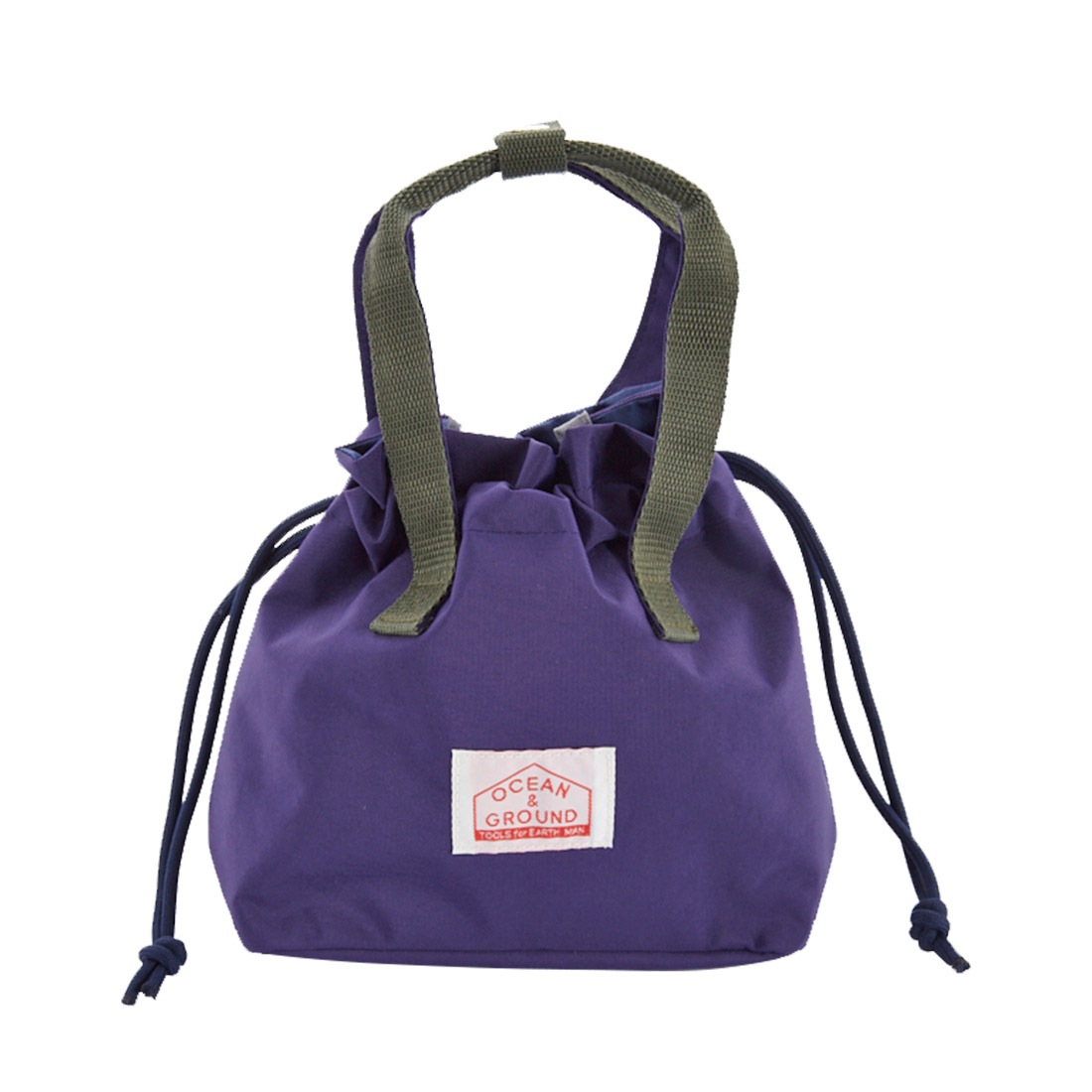 ランチバッグ 保冷 おしゃれ ランチ巾着 子供 お弁当袋 大人 高校生 マチ ランチ 巾着袋 幼稚園 小学生 通園 通学 新入学 準備 お弁当箱入れ 弁当 袋 オーシャンアンドグラウンド Ocean＆Ground GOODAY 保温 中学生 シンプル 北欧 無地 ロゴ キッズ ジュニア 1325903 遠足