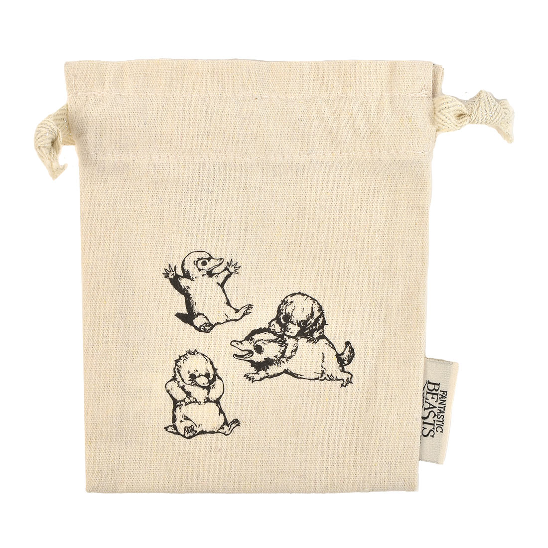 巾着 小物入れ ハリーポッター ハリポタ ファンタスティック ビースト ファンタビ ヘドウィグ ニフラー ドビー 巾着ポーチ ミニ リップ 化粧 コスメ グッズ ポーチ 手描き モチーフ コットン 綿100% 手のひらサイズ ミニサイズ おしゃれ プレゼント 雑貨 Harry Potter 誕生日