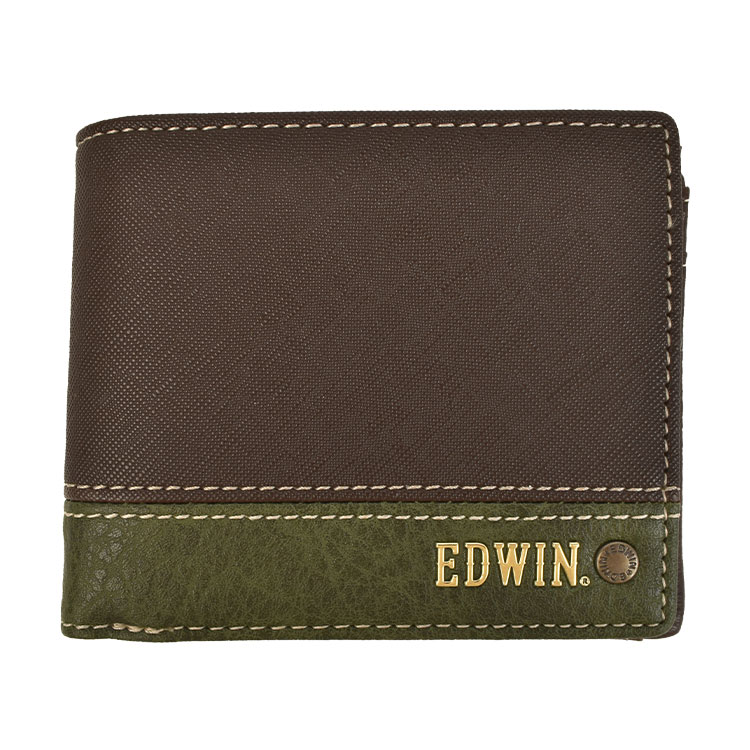 二つ折り財布 EDWIN エドウィン メンズ ブランド 小銭入れあり お札入れ カード入れ 薄い 2つ折り ショートウォレット スリム さいふ レザー 中学生 高校生 ビジネス 通勤 通学 男子 新社会人 父の日 小さい コンパクト ミニ財布 ギフト プレゼント かっこいい 黒 紺 合皮