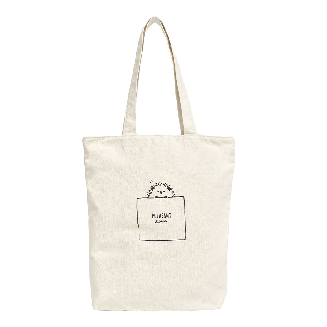 トートバッグ A4 かわいい キャンバス 布 帆布 縦型 ファスナー付き 動物 猫 ねこ 犬 いぬ シマエナガ ハリネズミ ハシビロコウ アニマル イラスト 肩掛け 手提げ トートバック レッスンバッグ 大きめ 大容量 マチあり サブバッグ 軽量 おしゃれ 小学生 中学生 子供 女の子