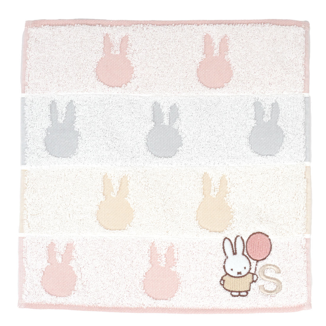 ハンカチ イニシャル miffy ミッフィー 刺繍 キャラクター プレゼント ミニタオル レディース タオルハンカチ ハンドタオル 25cm ハンカチタオル 贈り物 大人 子ども かわいい 綿 ディックブルーナ 可愛い おしゃれ 母の日 誕生日 ギフト ピンク お返し お礼 粗品 送別