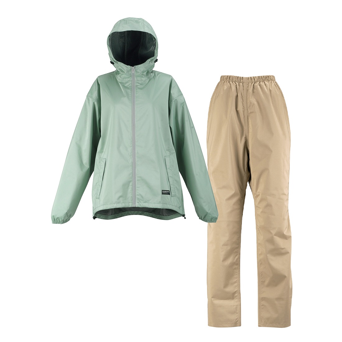 レインコート 上下 レディース 防水 おしゃれ 7481 カジメイク レインウェア レインスーツ 通学 通勤 ゆったり 自転車 バイク パンツ セパレート ズボン レインジャケット 蒸れにくい 耐水圧10000 収納袋付き S M L メッシュ カッパ 雨合羽 アウトドア 登山