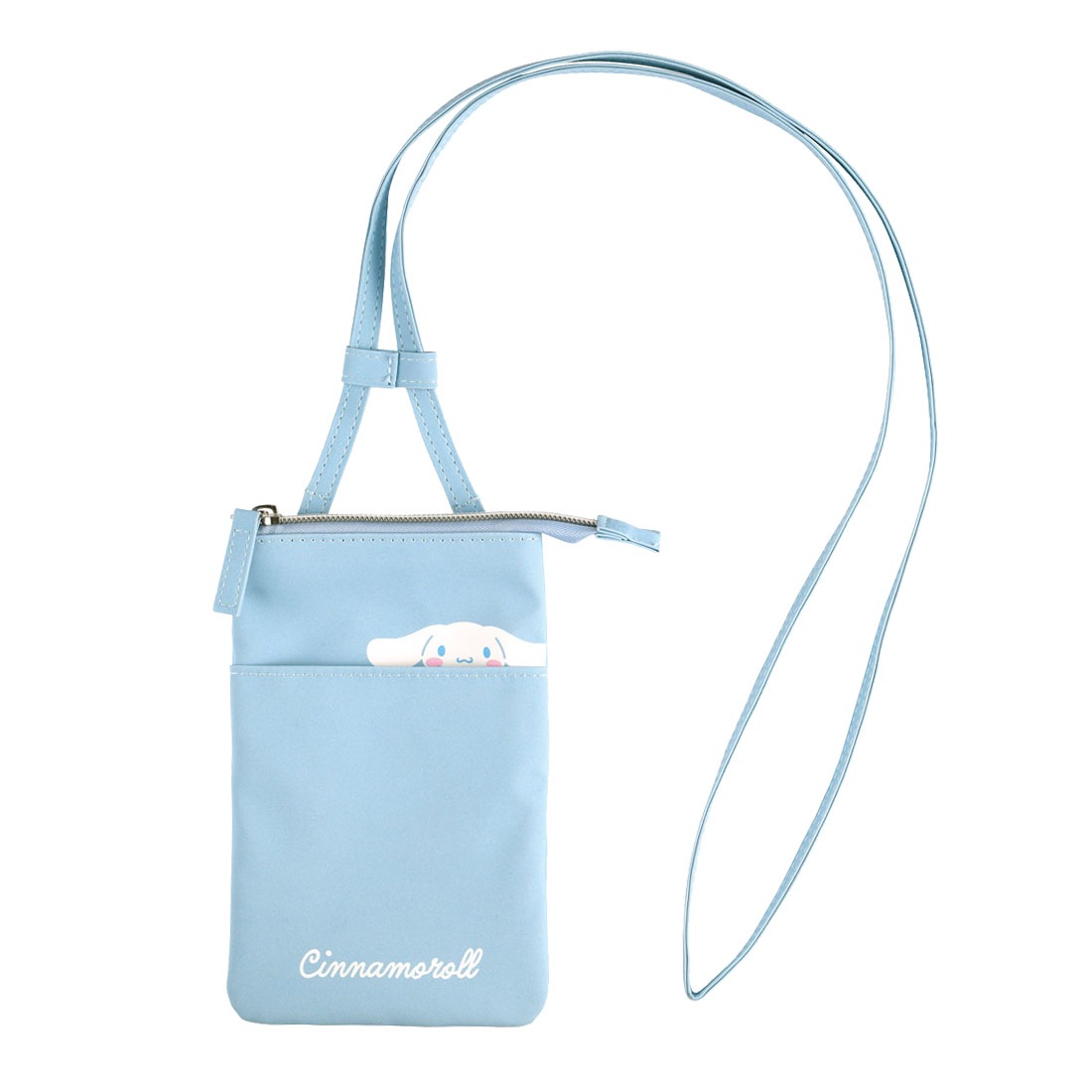 スマホポーチ スマホショルダー サンリオ シナモン クロミ マイメロ ハンギョドン 子供 女の子 ポケット付き スマホショルダー 長さ調節可 かわいい おしゃれ ポシェット 女子 斜め掛け 首掛け ショルダーバッグ 小物入れ ICカード 定期 キャラクター グッズ 小学生 中学生