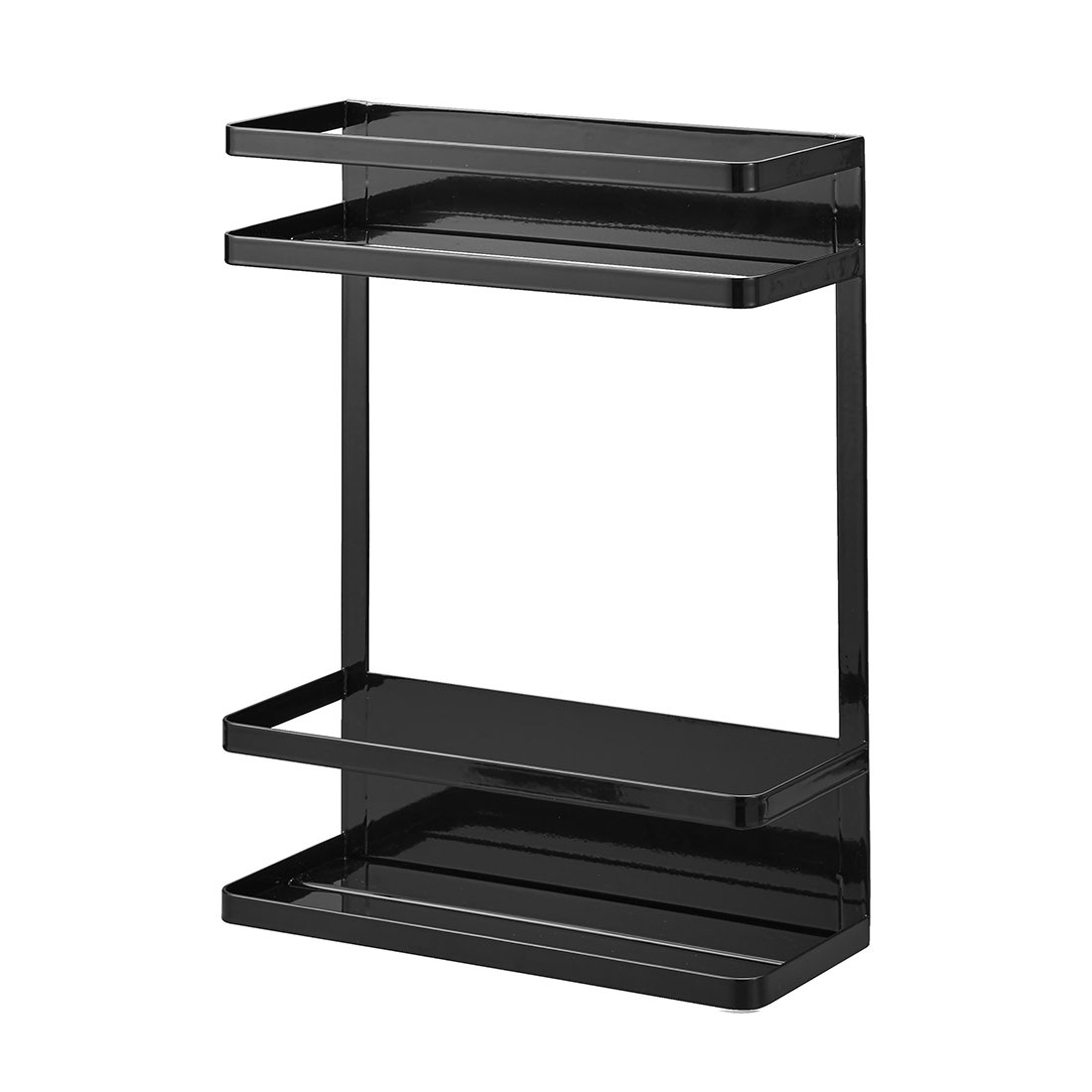 山崎実業 洗濯機横マグネット収納ラック 2段 タワー tower 洗濯機 マグネット 収納 洗剤 置き場 ストッカー ランドリー 省スペース 隙間収納 1800 1801 yamazitu 山実 フック 大容量 棚 磁石 貼り付け 引っ掛け 浮かせる おしゃれ シンプル 白 黒 ブラック ホワイト