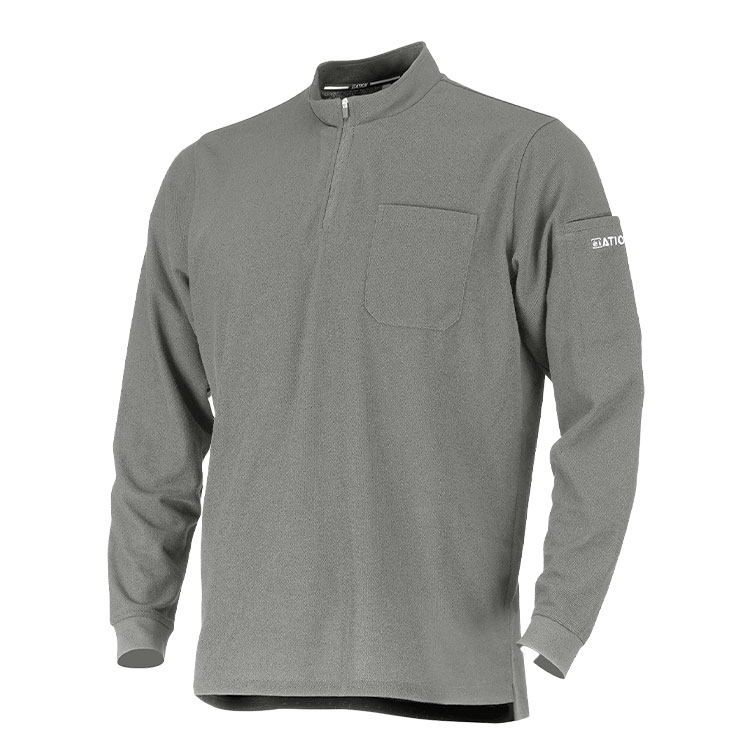 作業着 長袖シャツ 夏用 メンズ 春夏 薄手 uvカット 吸水速乾 涼しい 軽量 消臭 ストレッチ ポケット 黒 ブラック グレー 無地 紫外線カット 日焼け対策 ドライ ハイネック Tシャツ 作業服 仕事着 大きいサイズ M L LL 3L 通勤 農作業 スポーツ 男性 父の日 カジメイク 6902