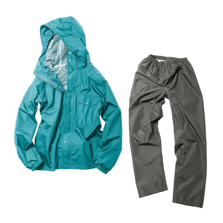 レインウェア 上下 防水 メンズ レディース 夏 おしゃれ 自転車 バイク 通勤 通学 中学生 高校生 ジュニア カッパ 回転フード ヘルメット対応 レインスーツ 雨合羽 ジャケット パンツ 登山 安全 撥水 S M L LL EL 4L 大きいサイズ デイリーレインスーツ AS-5120 Makku マック