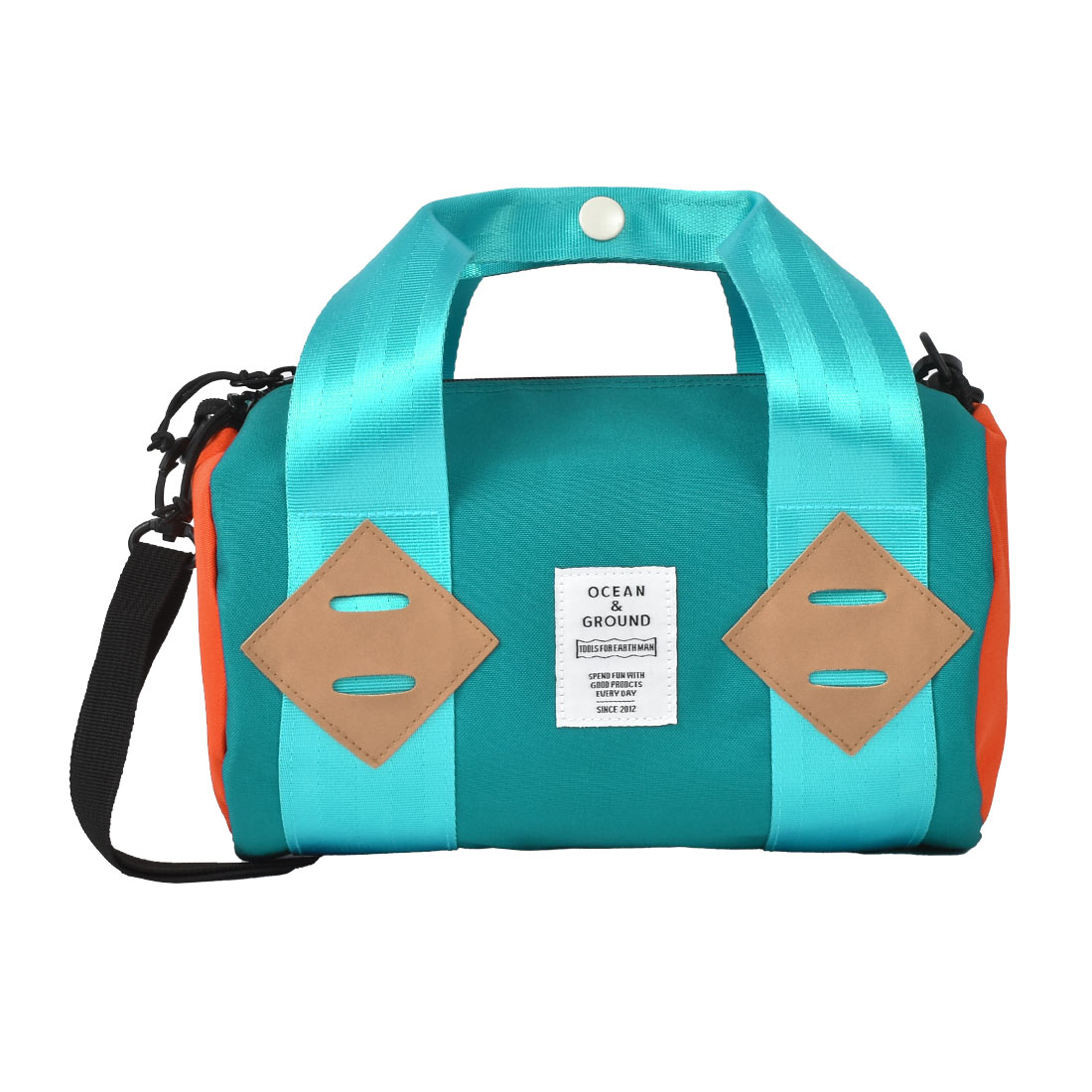 ボストンバッグ キッズ OCEAN＆GROUND オーシャンアンドグラウンド ミニボストン 子ども ショルダーバッグ 斜めがけバッグ 肩掛け 2WAY 通園 通学 遠足 軽量 小学生 幼稚園 保育園 無地 ワンポイント 男の子 女の子 おしゃれ かわいい かっこいい 小さめ ミニバッグ 旅行 塾