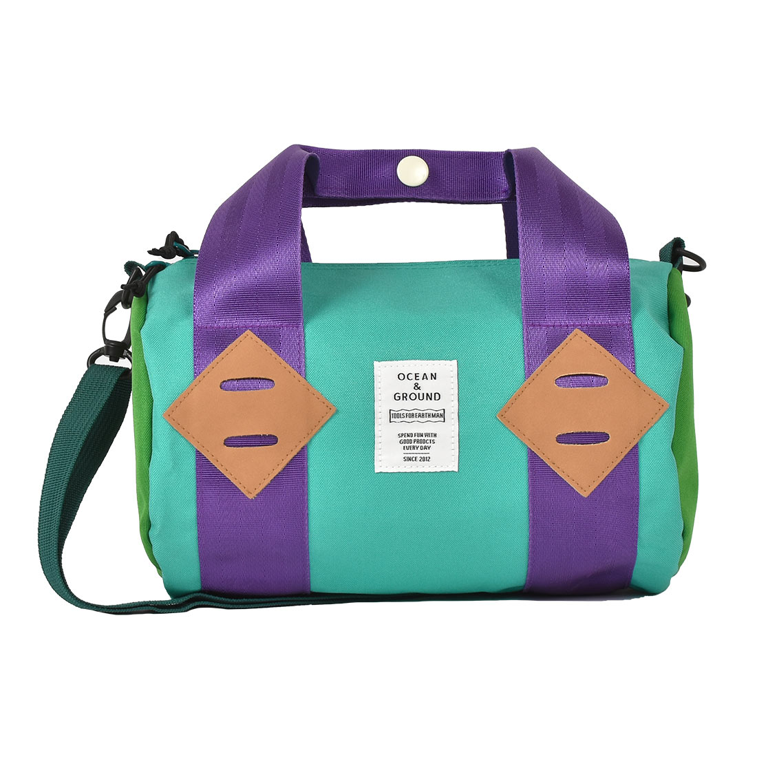 ボストンバッグ キッズ OCEAN＆GROUND オーシャンアンドグラウンド ミニボストン 子ども ショルダーバッグ 斜めがけバッグ 肩掛け 2WAY 通園 通学 遠足 軽量 小学生 幼稚園 保育園 無地 ワンポイント 男の子 女の子 おしゃれ かわいい かっこいい 小さめ ミニバッグ 旅行 塾