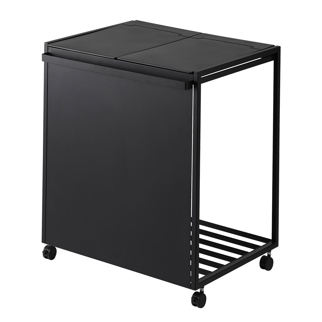 山崎実業 蓋付き目隠し分別ダストワゴン45Ｌ2分別 タワー 1820 1821 tower ゴミ箱 ダストボックス フタ付き 3袋 45リットル 分別できる おしゃれ 隠せる 瓶 缶 ペットボトル プラスチック ゴミ袋 収納 キッチン 台所 カウンター下 キャスター付き 袋が見えない