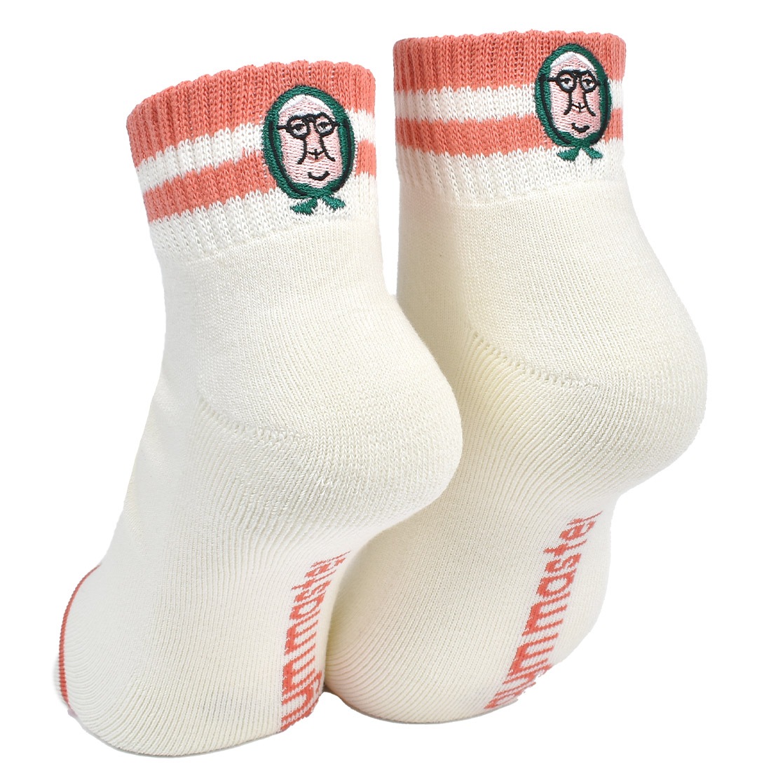 靴下 メンズ レディース ジムマスター gymmaster おしゃれ 可愛い 抗菌 消臭 防蚊 面白い おもしろ 柄 G466624 23 24 25 26 27 cm クルーソックス ロークルー リブソックス スニーカーソックス くつ下 ブランド 刺繍 グレー 白 ホワイト ボーダー 裏パイル 綿 ラインソックス