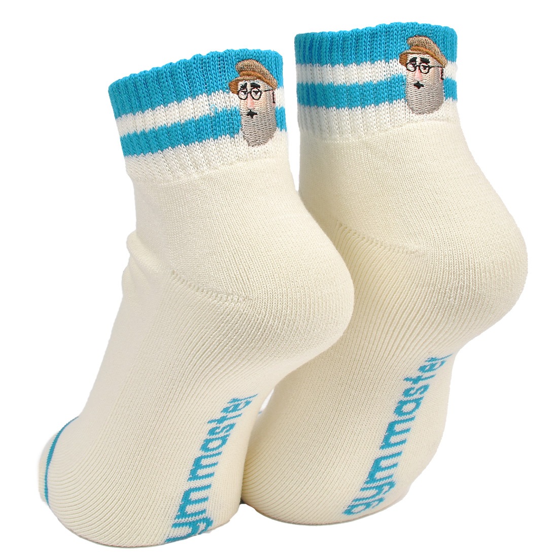 靴下 メンズ レディース ジムマスター gymmaster おしゃれ 可愛い 抗菌 消臭 防蚊 面白い おもしろ 柄 G466624 23 24 25 26 27 cm クルーソックス ロークルー リブソックス スニーカーソックス くつ下 ブランド 刺繍 グレー 白 ホワイト ボーダー 裏パイル 綿 ラインソックス