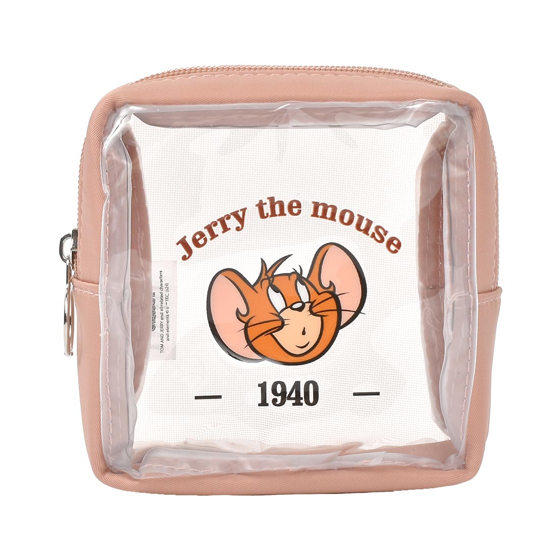 クリアポーチ トムとジェリー キャラクター 透明 おしゃれ 筆箱 ペンケース 小物入れ かわいい ミニ フラット スクエア型 マチあり 小さめ グッズ 通勤 通学 メイクポーチ コスメ 化粧品 収納 持ち歩き コンパクト ピンク グレー 高校生 大人 女性 旅行 持ち運び 整理 整頓