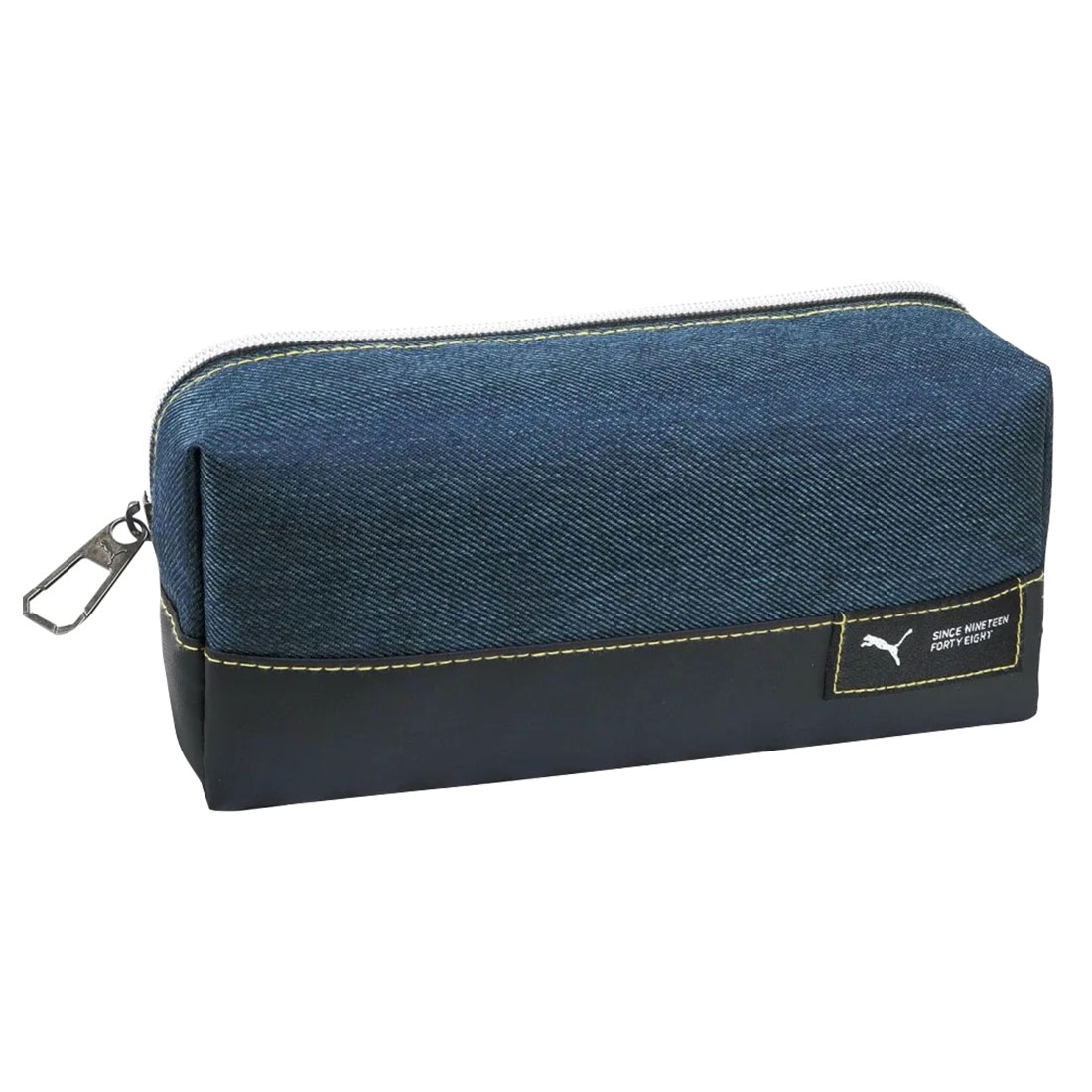 筆箱 PUMA プーマ PM509 中学生 黒 高校生 男子 男の子 ペンケース 大容量 シンプル 小学生 高学年 かっこいい 大きいサイズ 大きめ スクエア型 文房具 筆記用具 収納 メッシュポケット 3つ マチ広め 通学 入学 新学期 ペンポーチ ロゴ ブランド グッズ ブラック ネイビー