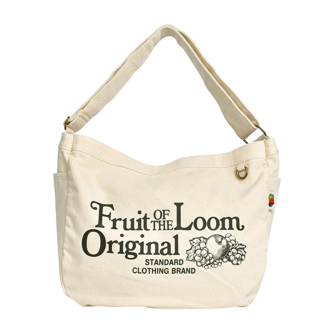 ショルダーバッグ FRUIT OF THE LOOM フルーツオブザルーム 斜めがけバッグ メンズ レディース 大容量 A4 B4 ショルダーバック 斜めがけバック キャンバス サブバッグ おしゃれ かわいい シンプル 通勤 通学 高校生 大学生 旅行 ブラック イエロー サックス レッド ベージュ