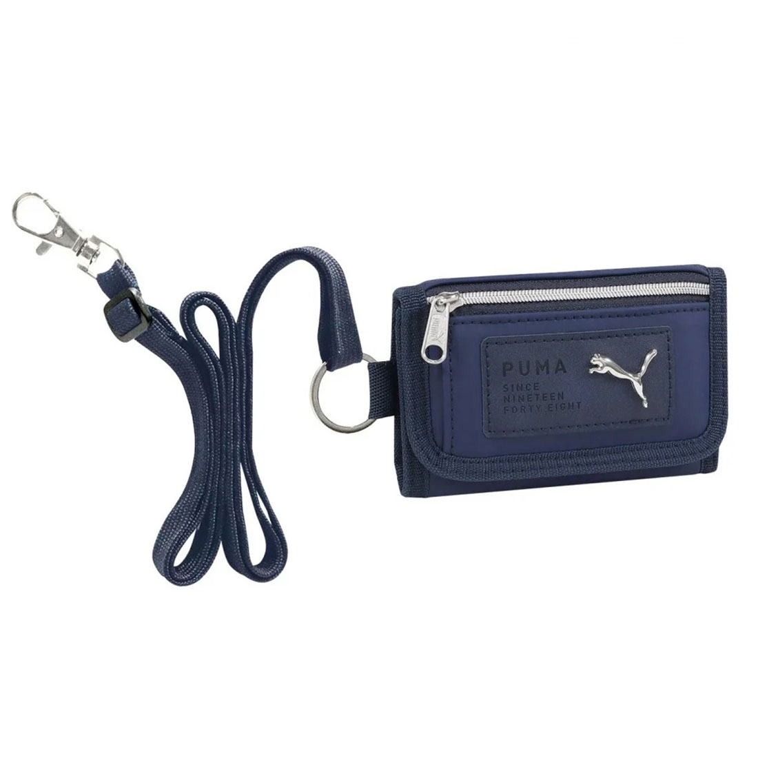 財布 PUMA プーマ キッズ 男の子 小学生 ストラップ 子供 三つ折り 紐付き フック付き 首掛け パスケース ICカード入れ キーケース 定期入れ 通学 小銭入れ ウォレット ミニ財布 中学生 男子 カードポケット かっこいい シンプル 黒 ブラック 紺 ネイビー 高学年 コンパクト