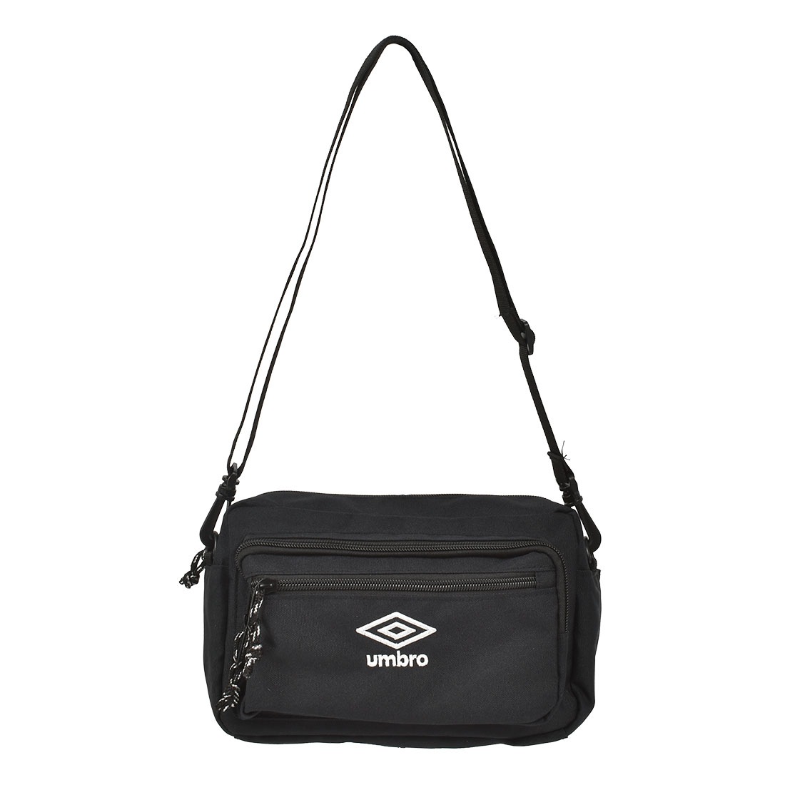 ショルダーバッグ umbro アンブロ 斜めがけバッグ キッズ 男の子 小学生 2way 軽量 スポーツ ブランド ボディバッグ 男子 中学生 小さい スリム かっこいい シンプル おしゃれ 肩掛け カバン ペットボトル A5 Switch スイッチ入る ファスナー ポケット 収納 黒