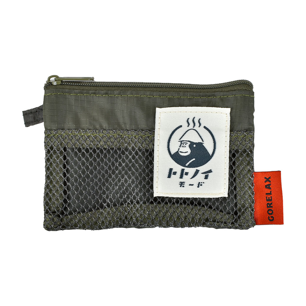 コインケース レディース メンズ ごリラックス 湯銭ポーチ サウナ ゴリラ 小銭入れ かわいい 財布 ミニポーチ 小物入れ サウナー サ活 グッズ スパ 温泉 銭湯 岩盤浴 持ち込み メッシュ 軽い 軽量 仕切り アウトドア ミニ財布 チケット 回数券 入れ ブラック カーキ ベージュ