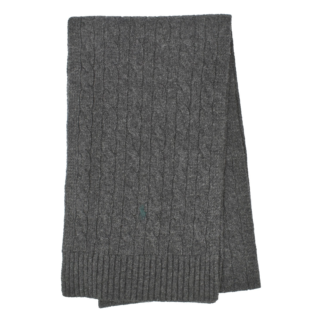 マフラー POLO RALPH LAUREN ポロ ラルフローレン ニットマフラー レディース メンズ おしゃれ ウール シンプル ケーブル編み ブランド ポニー 刺繍 ブラック グレー ネイビー キャメル ホワイトデー プレゼント ギフト クリスマス 防寒 通勤 通学 無地 秋冬 ワンポイント