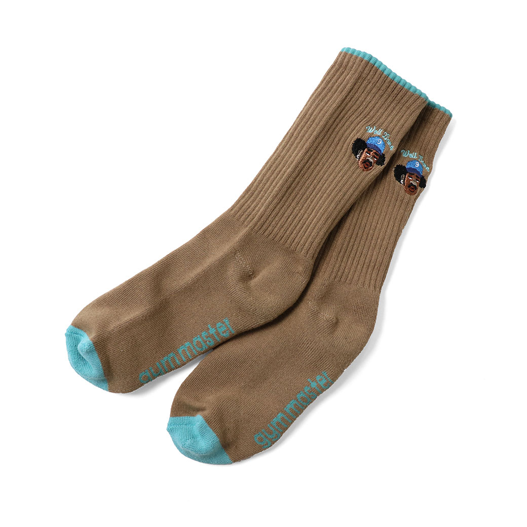 靴下 メンズ レディース gym master ジムマスター クルーソックス クルー丈 裏パイル 23 24 25 26 27 cm くつ下 くつした リブソックス ブランド おしゃれ かわいい 柄 シンプル ワンポイント ロゴ 刺繍 個性的 おもしろ 面白い ベージュ グレー ネイビー イエロー 黄色 紺