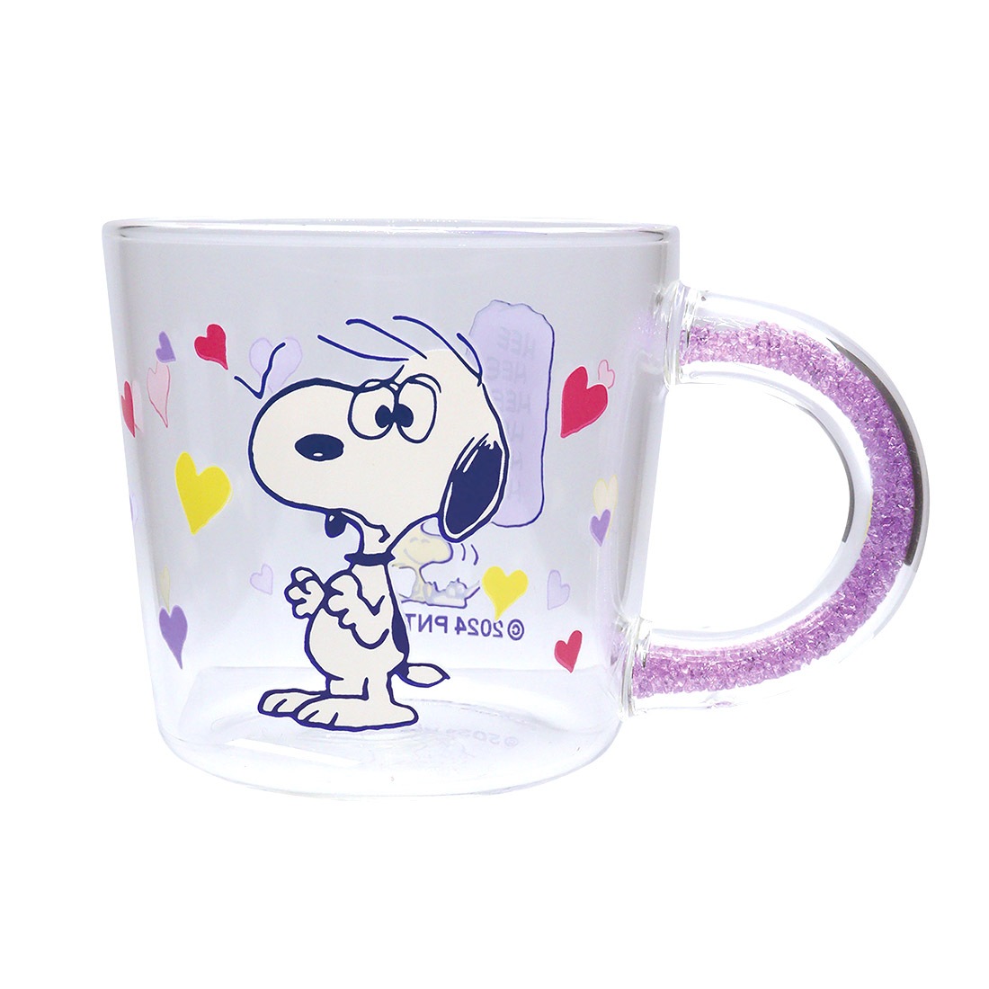 スヌーピー ガラス グラス マグカップ 食器 ガラスコップ 耐熱 マグカップ 透明 クリア かわいい おしゃれ ビーズ入り 軽量 SNOOPY キャラクター ルーシー ウッドストック サリー ライナス シュローダー チャーリーブラウン スヌーピー好き グッズ ギフト プレゼント 箱付き