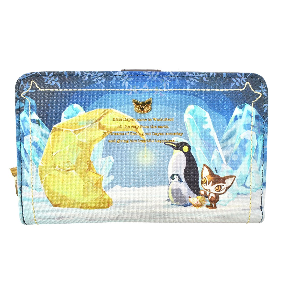 財布 べべダヤン 二つ折り財布 深札入れ レディース 猫のダヤン 大容量 札入れ 深い コンパクト 女性 大人 かわいい おしゃれ キャラクター 猫グッズ わちふぃーるど カード入れ ポケット 使いやすい ラウンドファスナー 花柄 ブラック ピンク グリーン ブルー