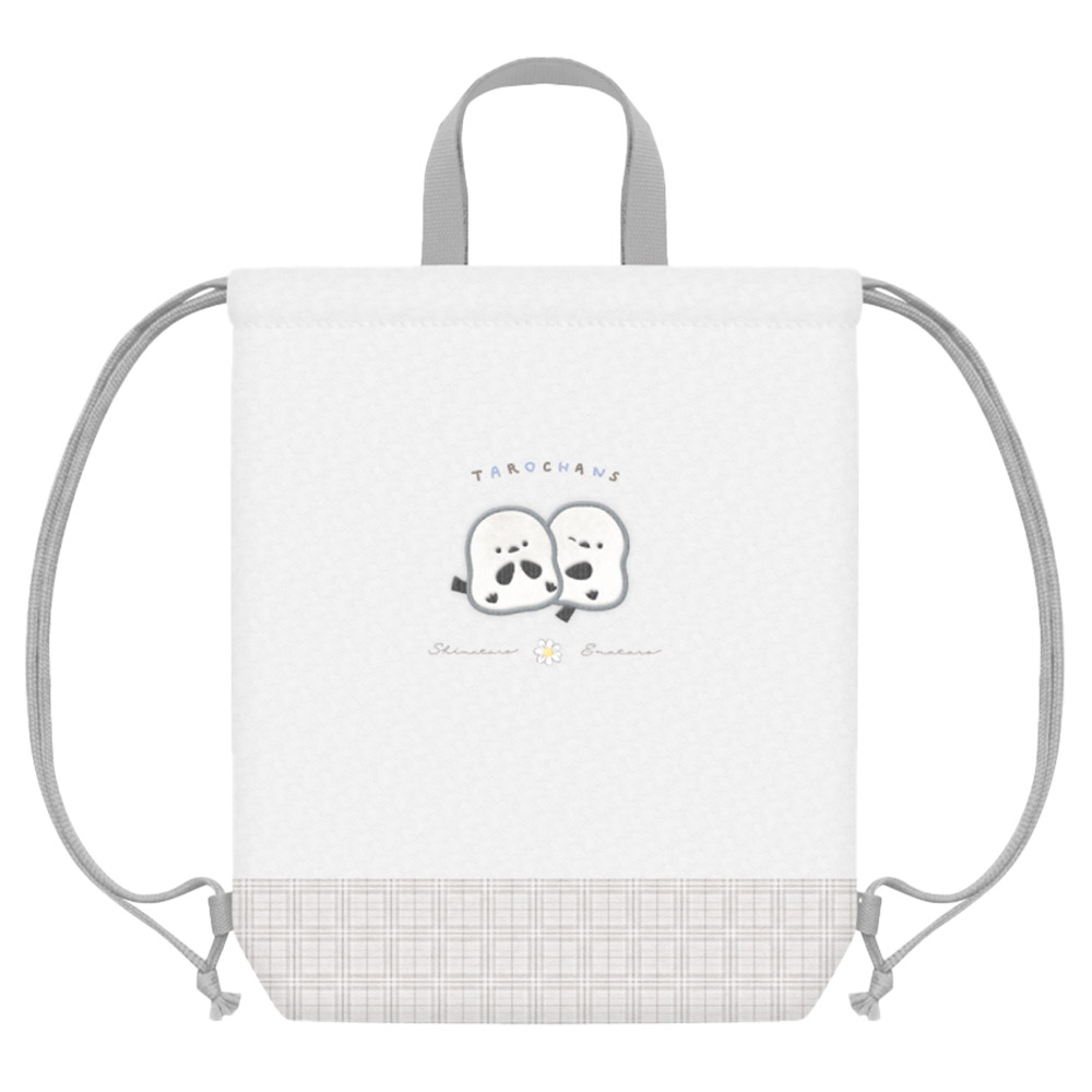 ナップサック 体操服袋 女の子 小学生 おしゃれ 巾着袋 かわいい ランドセルの上から 体育バッグ 入学祝い 小学校 低学年 入園準備 幼稚園 キッズ 子供 新学期 習い事 お着替え袋 給食袋 通塾 持ち手付き 保育園 社会見学 遠足 くま シマエナガ ワンポイント ワッペン グレー