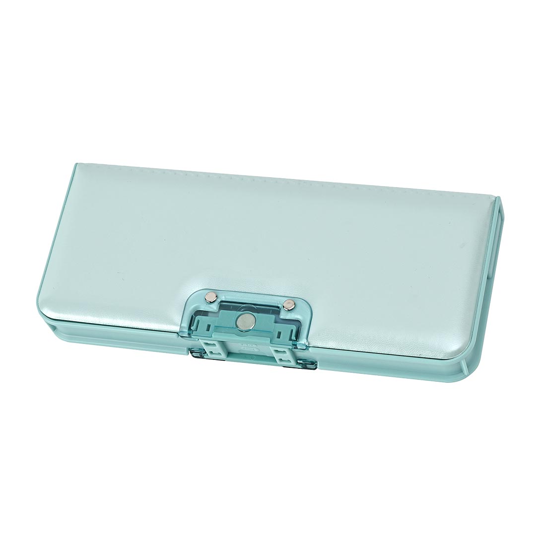筆箱 小学生 ロック付き 女の子 女子 男の子 男子 オートロック筆入れ 多機能 無地 ふでばこ ペンケース 箱型 両面開き 両開き マグネット マリンブルー ミント 青 パープル 紫 水色 シンプル 小学校 入学 準備 入学祝い 新入学 小学一年生 低学年 日本製 子供 子ども キッズ
