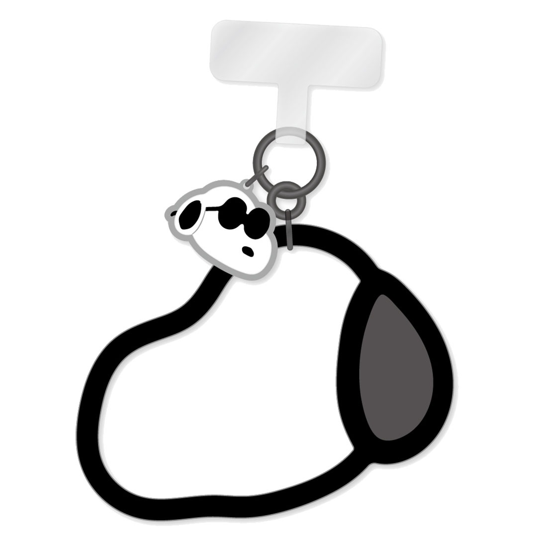 スマホストラップ 手首 スヌーピー シリコンブレスレット マルチリングプラス ハンドストラップ シリコーン かわいい おしゃれ ジョークール ピーナッツ シンプル 女性 シリコンリング SNOOPY PEANUTS グッズ 腕輪 挟むだけ スマホアクセサリー ホルダー 高校生 中学生 黒 白